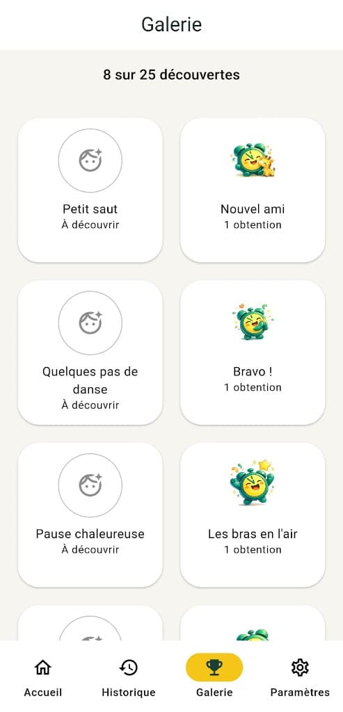 Fun Timer reward gallery — 8 of 25 discovered