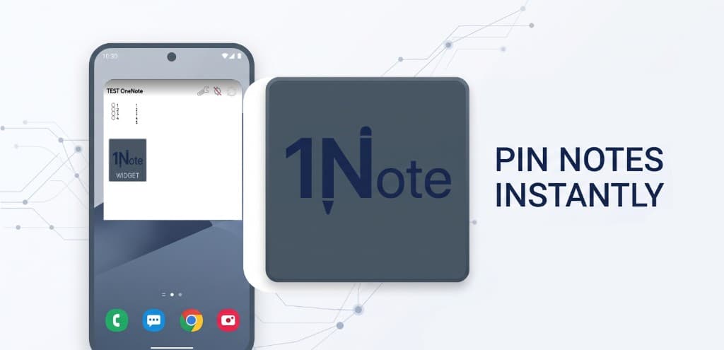 OneNoteWidget on Android home screen with 1Note logo